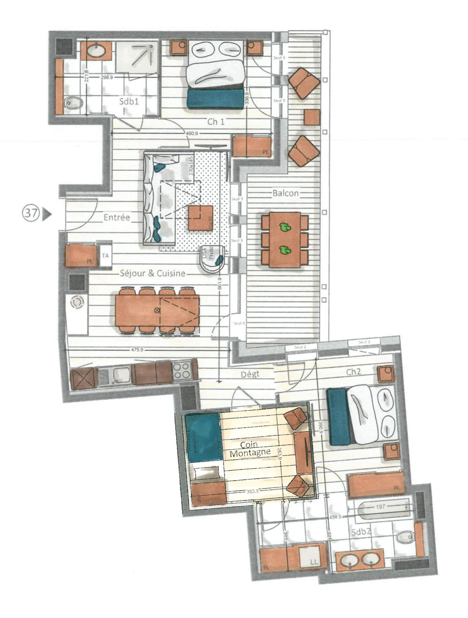 Plan intérieur